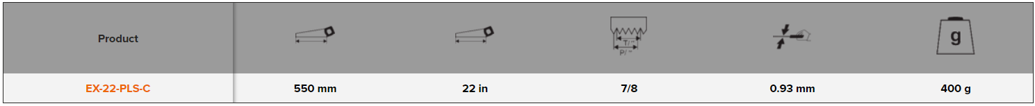 BAHCO EX-22-PLS-C Superior Sabre Sawblade for Boards - 7"/8" - Premium Sabre Sawblade from BAHCO - Shop now at Yew Aik.