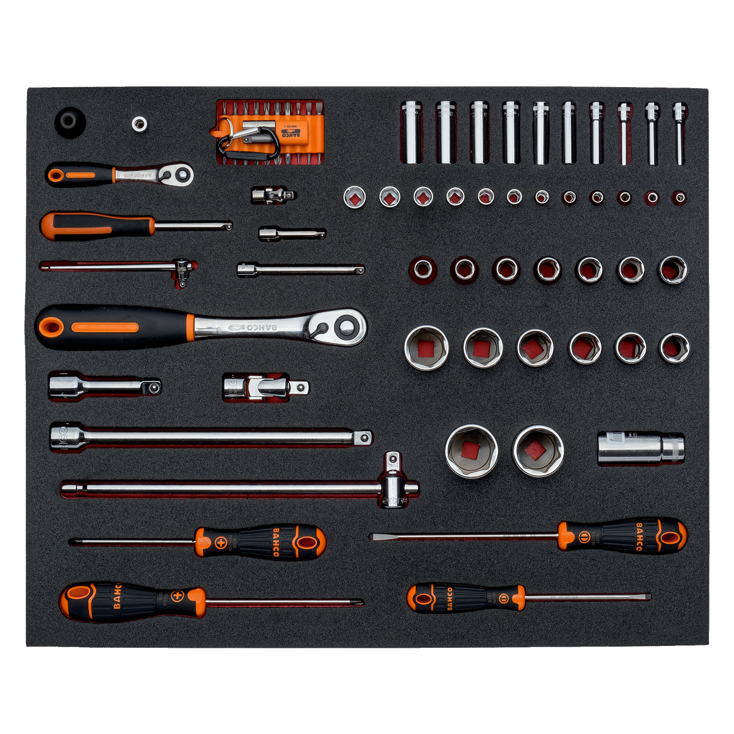 BAHCO FF1A01 Fit&Go 3/3 Foam Inlay 1/4” + 1/2” Socket Set - Premium SOCKET SET from BAHCO - Shop now at Yew Aik.
