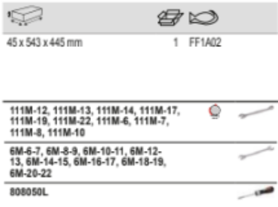 BAHCO FF1A02 Fit&Go 3/3 Foam Inlay Double Open Ended Wrench Set - Premium Double Open Ended Wrench Set from BAHCO - Shop now at Yew Aik.