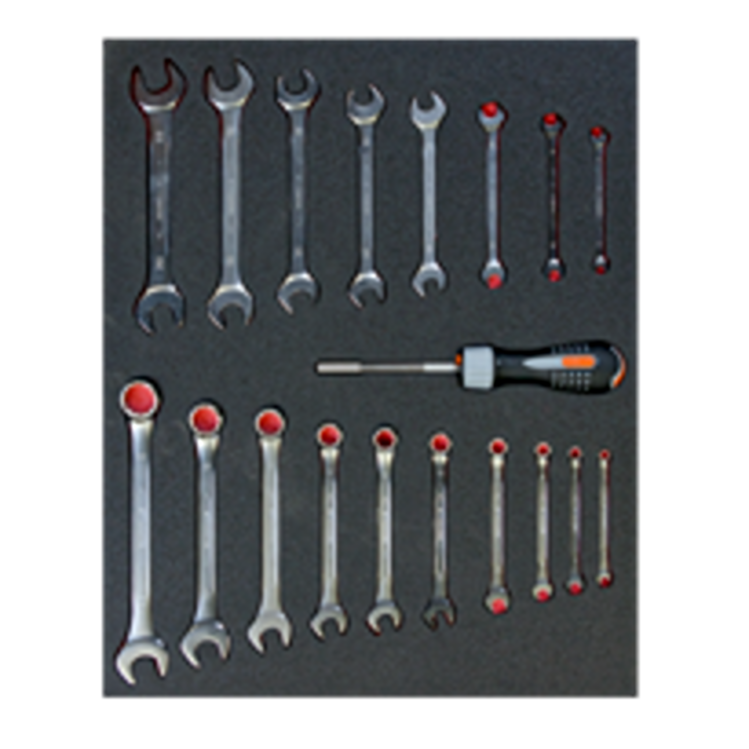 BAHCO FF1A02 Fit&Go 3/3 Foam Inlay Double Open Ended Wrench Set - Premium Double Open Ended Wrench Set from BAHCO - Shop now at Yew Aik.