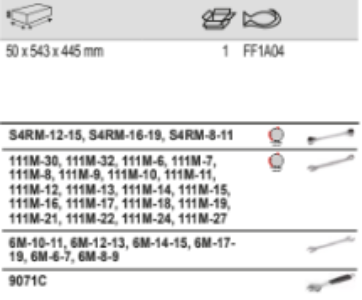 BAHCO FF1A04 Fit&Go 3/3 Foam Inlay Adjustable Wrench Set 30 Pcs - Premium Adjustable Wrench Set from BAHCO - Shop now at Yew Aik.