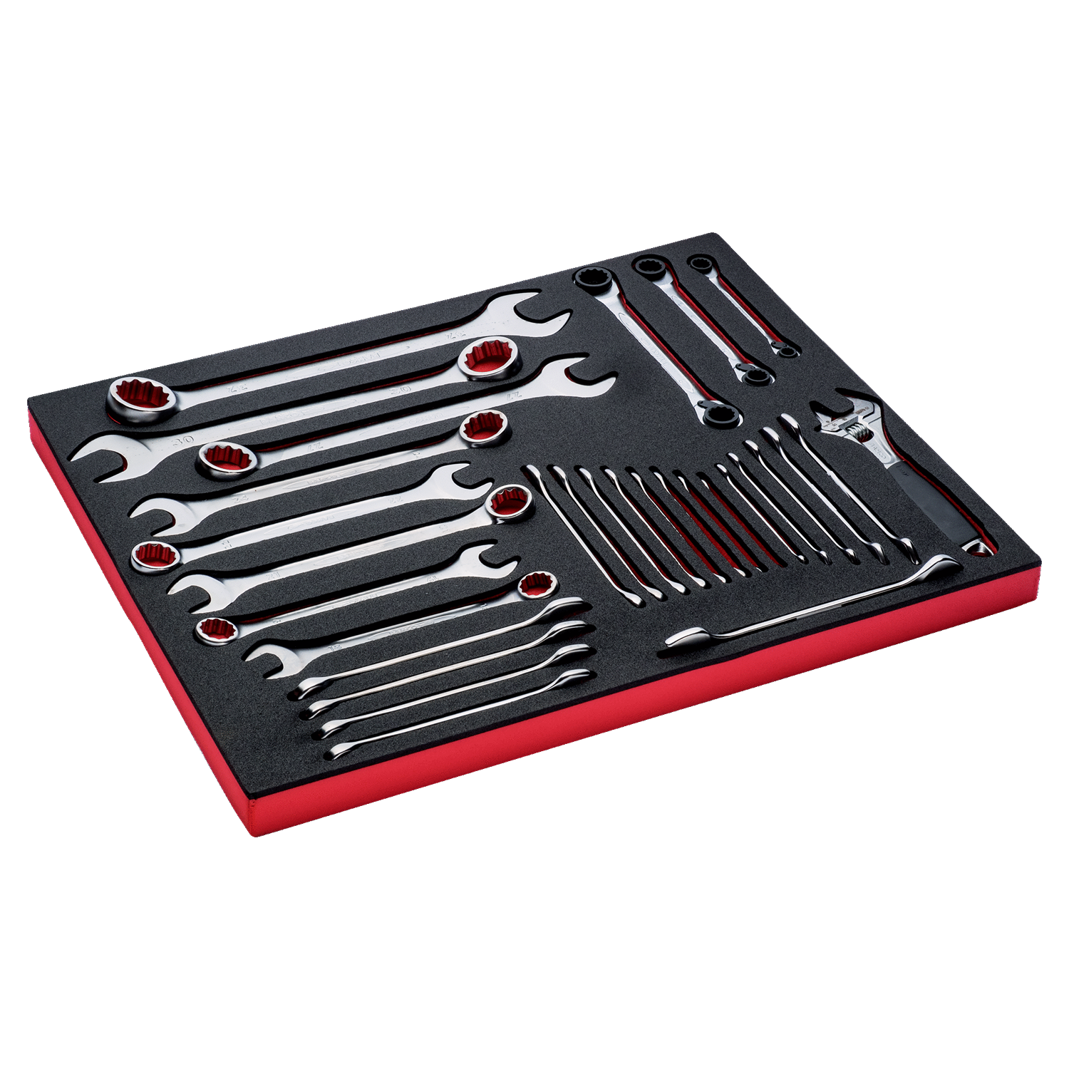 BAHCO FF1A04 Fit&Go 3/3 Foam Inlay Adjustable Wrench Set 30 Pcs - Premium Adjustable Wrench Set from BAHCO - Shop now at Yew Aik.