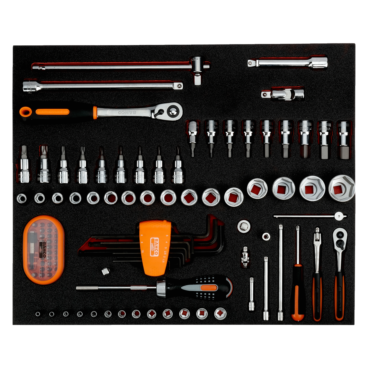 BAHCO FF1A051 Fit&Go 3/3 Foam Ratcheting Screwdriver and Bit Set - Premium Ratcheting Screwdriver and Bit Set from BAHCO - Shop now at Yew Aik.