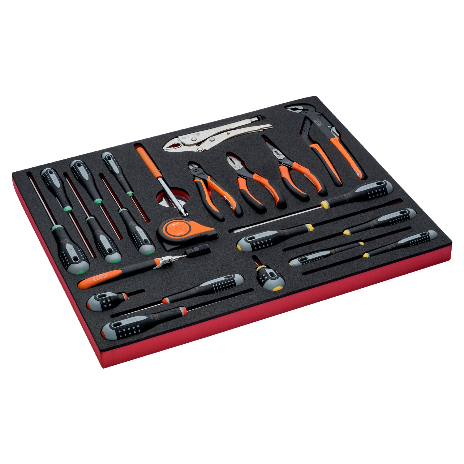 BAHCO FF1A06 Fit&Go 3/3 Foam Inlay Screwdriver/Pliers Set 23 Pcs - Premium Screwdriver/Pliers Set from BAHCO - Shop now at Yew Aik.