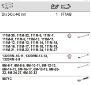 BAHCO FF1A09 Fit&Go 3/3 Foam Inlay Adjustable Wrench Set - 34 Pcs - Premium Adjustable Wrench Set from BAHCO - Shop now at Yew Aik.