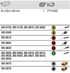 BAHCO FF1A1003 Fit&Go 3/3 Foam Inlay L-Key Screwdriver Set 34 Pcs - Premium Screwdriver Set from BAHCO - Shop now at Yew Aik.