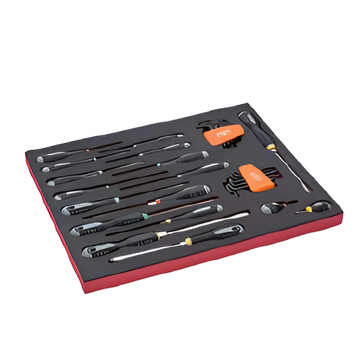 BAHCO FF1A1003 Fit&Go 3/3 Foam Inlay L-Key Screwdriver Set 34 Pcs - Premium Screwdriver Set from BAHCO - Shop now at Yew Aik.