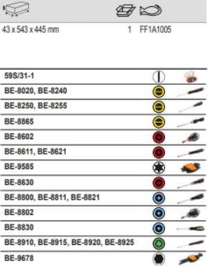 BAHCO FF1A1005 Fit&Go 3/3 Foam L-Key Screwdriver Bit Set 66 Pcs - Premium Screwdriver Bit Set from BAHCO - Shop now at Yew Aik.