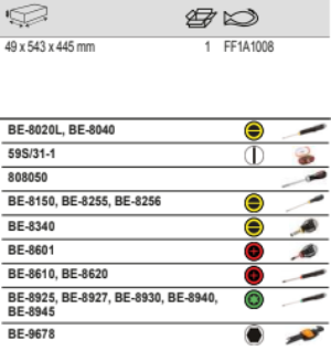 BAHCO FF1A1008 Fit&Go 3/3 Foam Inlay L-Key/ Screwdriver Bit Set - Premium Screwdriver Bit Set from BAHCO - Shop now at Yew Aik.