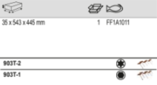 BAHCO FF1A1011 Fit&Go 3/3 Hex/TORX T-Handle Screwdriver Set - Premium Screwdriver Set from BAHCO - Shop now at Yew Aik.