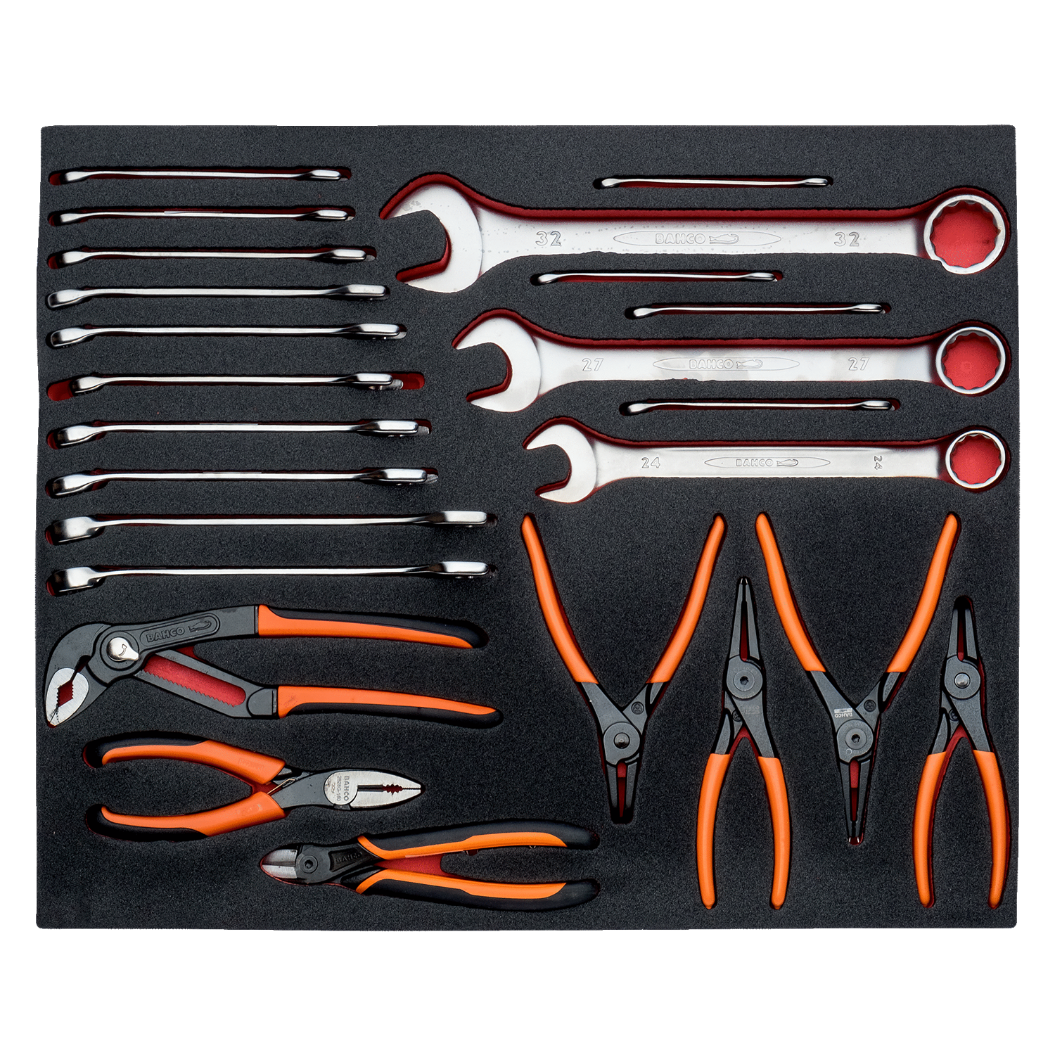 BAHCO FF1A102 Fit&Go 3/3 Foam Inlay Wrenches & Pliers Set-82 Pcs - Premium Pliers Set from BAHCO - Shop now at Yew Aik.