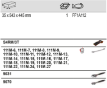 BAHCO FF1A112 Fit&Go 3/3 Foam Inlay Adjustable Wrench Set 22 Pcs - Premium Adjustable Wrench Set from BAHCO - Shop now at Yew Aik.