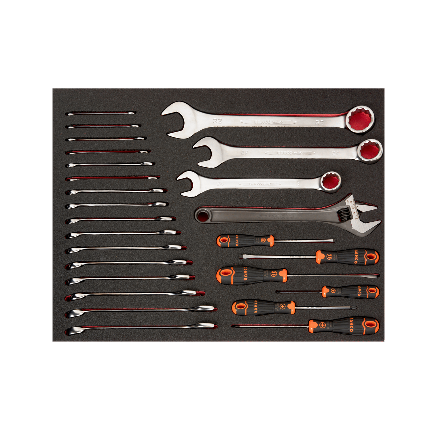 BAHCO FF1A117 Fit&Go 3/3 Foam Inlay Wrench and Screwdriver Set - Premium Screwdriver Set from BAHCO - Shop now at Yew Aik.