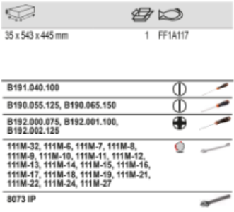 BAHCO FF1A117 Fit&Go 3/3 Foam Inlay Wrench and Screwdriver Set - Premium Screwdriver Set from BAHCO - Shop now at Yew Aik.
