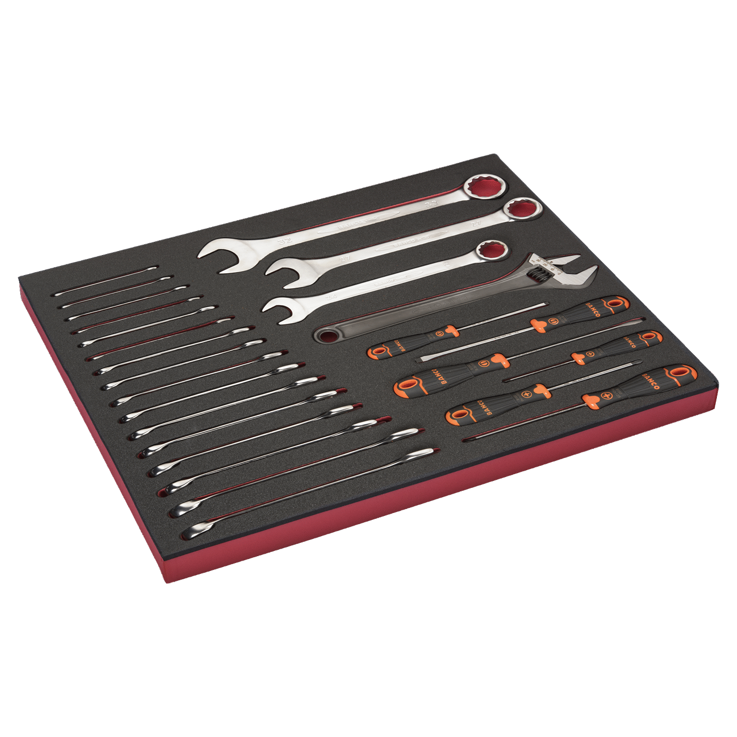 BAHCO FF1A117 Fit&Go 3/3 Foam Inlay Wrench and Screwdriver Set - Premium Screwdriver Set from BAHCO - Shop now at Yew Aik.
