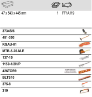 BAHCO FF1A119 Fit&Go 3/3 Foam Inlay Striking and Cutting Tool set - Premium Striking and Cutting Tool Set from BAHCO - Shop now at Yew Aik.
