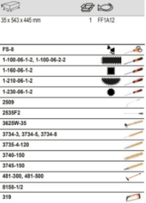 BAHCO FF1A12 Fit&Go 3/3 Foam Inlay Striking and File Set - 19 Pcs - Premium Striking and File Set from BAHCO - Shop now at Yew Aik.
