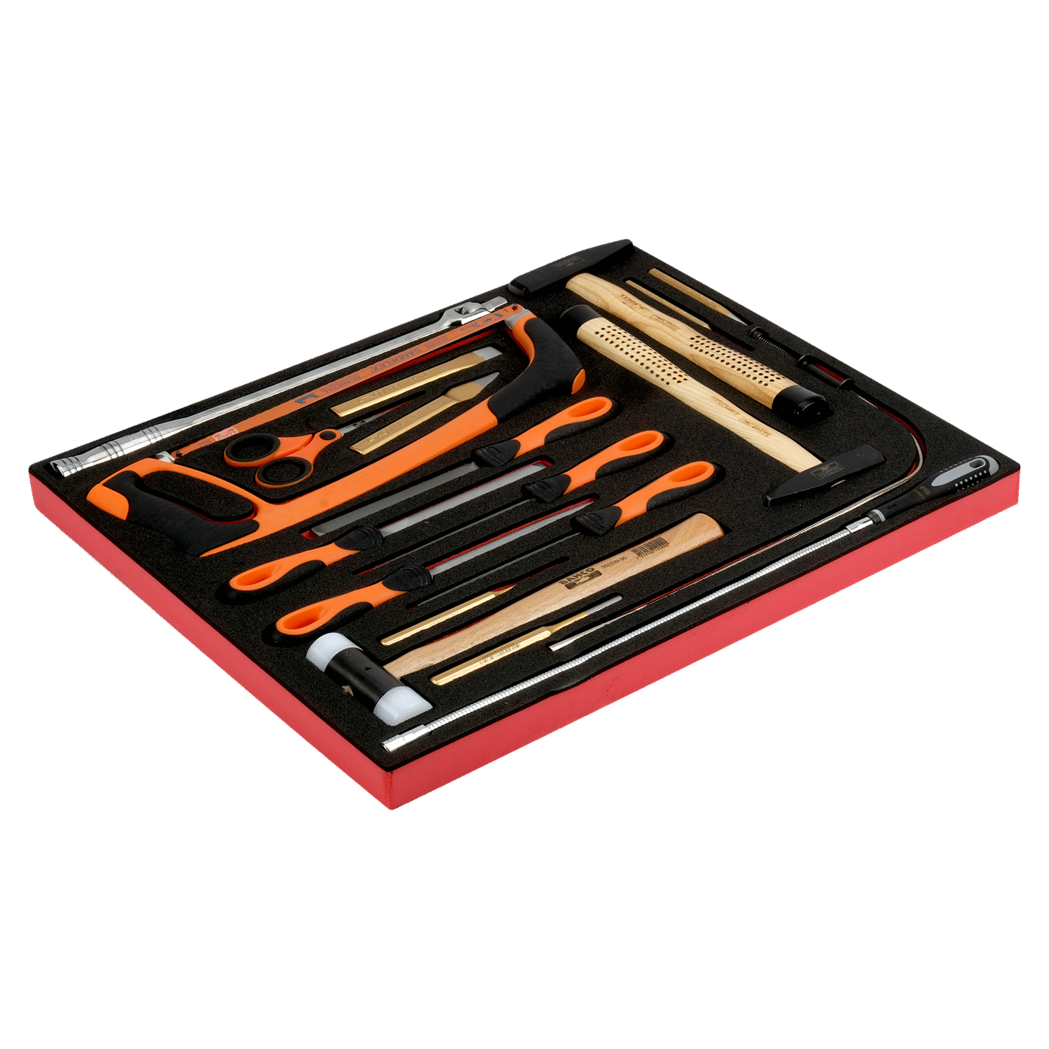 BAHCO FF1A12 Fit&Go 3/3 Foam Inlay Striking and File Set - 19 Pcs - Premium Striking and File Set from BAHCO - Shop now at Yew Aik.