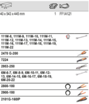 BAHCO FF1A121 Fit&Go 3/3 Foam Inlay Wrench/Pliers Set - 28 Pcs - Premium Pliers Set from BAHCO - Shop now at Yew Aik.