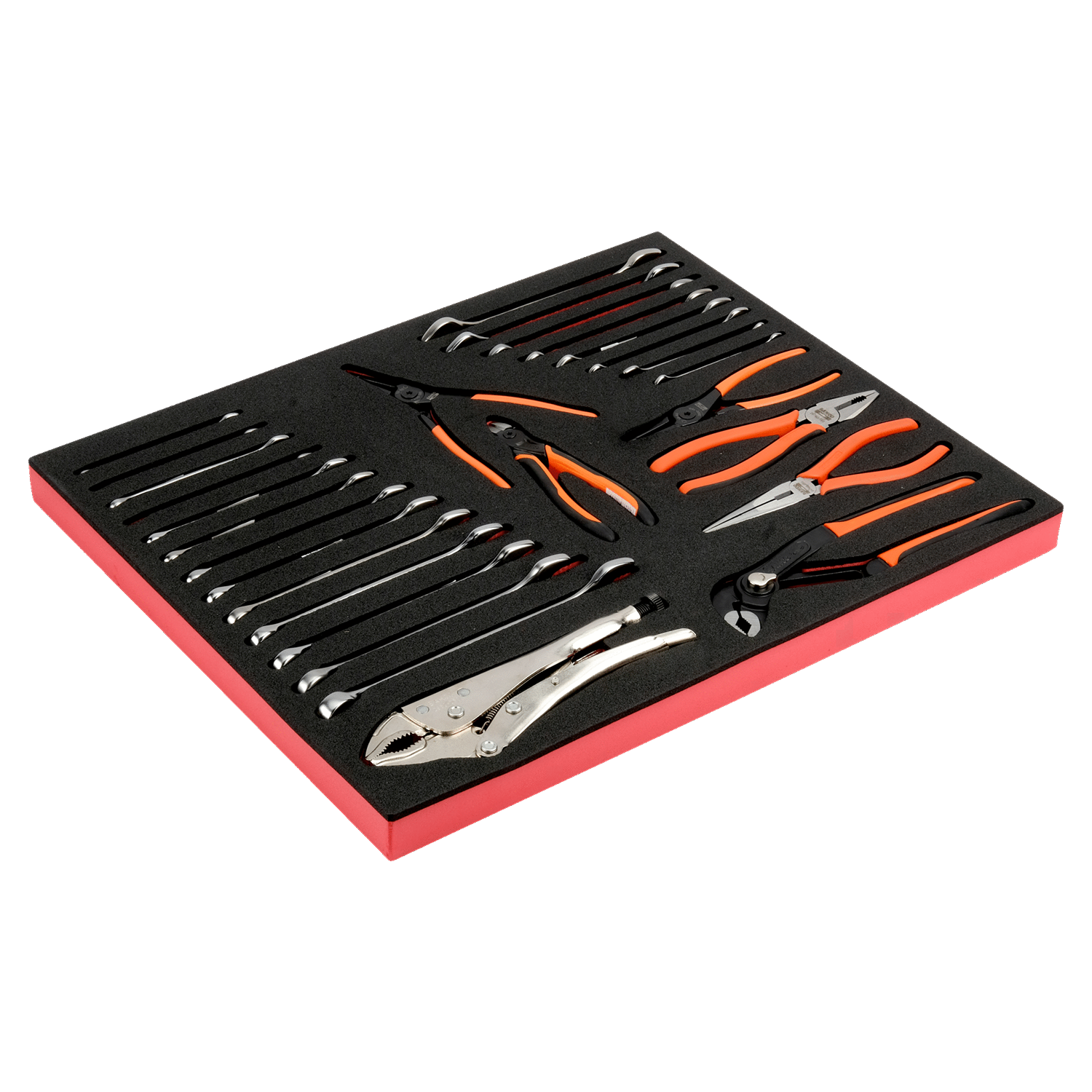 BAHCO FF1A121 Fit&Go 3/3 Foam Inlay Wrench/Pliers Set - 28 Pcs - Premium Pliers Set from BAHCO - Shop now at Yew Aik.