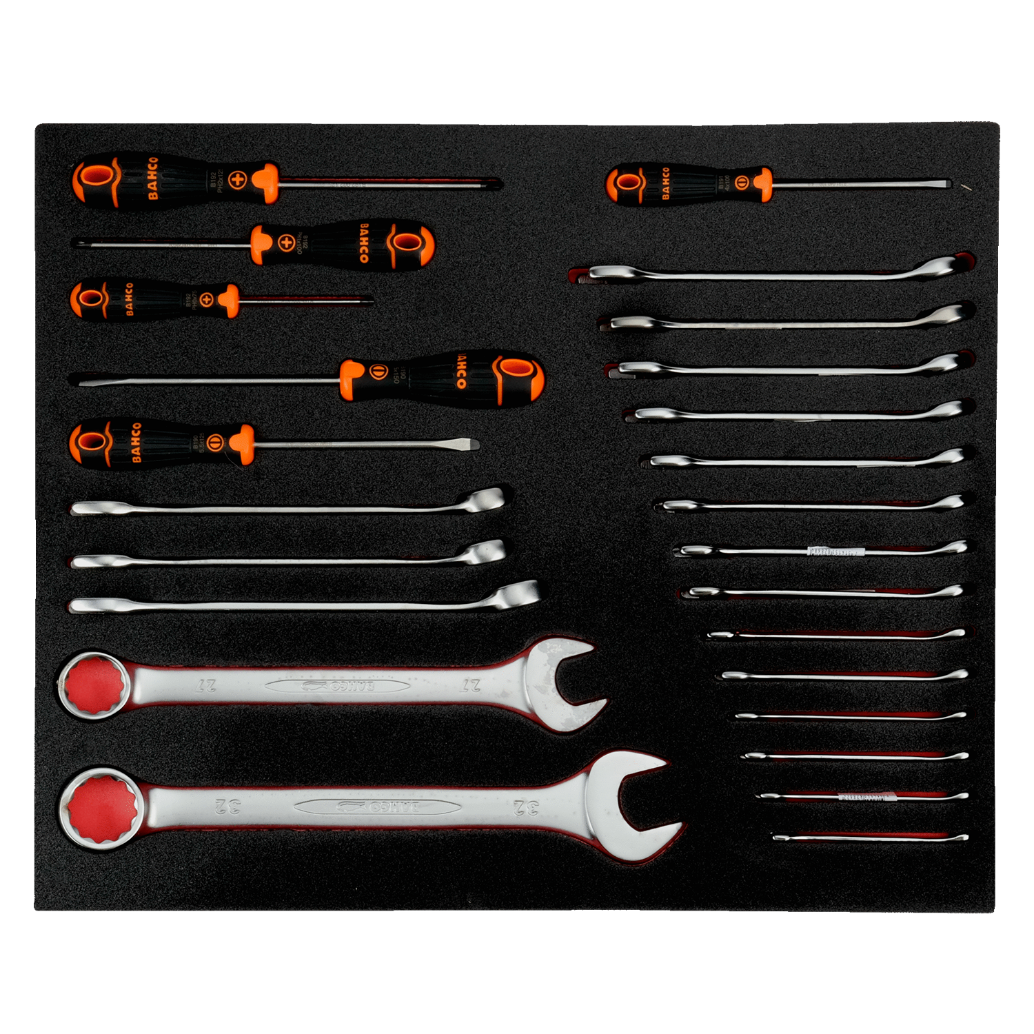 BAHCO FF1A124 Fit&Go 3/3 Foam Inlay Wrench/Screwdriver Set 25 Pcs - Premium Screwdriver Set from BAHCO - Shop now at Yew Aik.