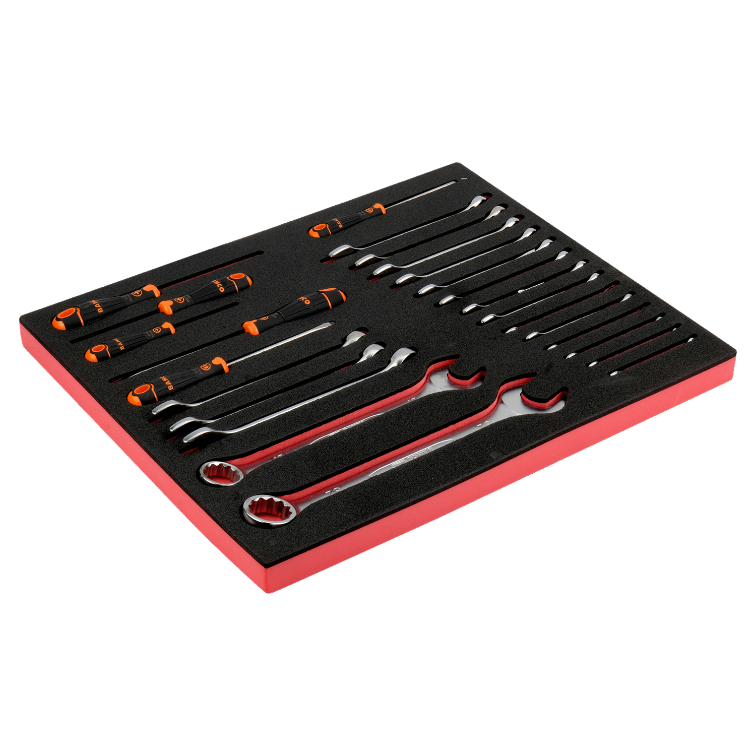 BAHCO FF1A124 Fit&Go 3/3 Foam Inlay Wrench/Screwdriver Set 25 Pcs - Premium Screwdriver Set from BAHCO - Shop now at Yew Aik.