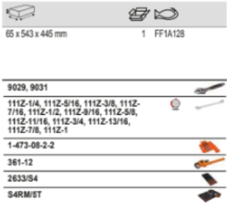 BAHCO FF1A128 Fit&Go 3/3 Foam Inlay Wrench/File Set - 18 Pcs - Premium Wrench/File Set from BAHCO - Shop now at Yew Aik.