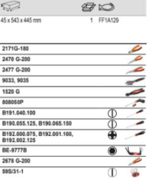BAHCO FF1A129 Fit&Go 3/3 Foam Inlay Pliers/Screwdriver Set 16 Pcs - Premium Screwdriver Set from BAHCO - Shop now at Yew Aik.