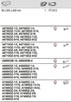 BAHCO FF1A13 Fit&Go 3/3 Foam Inlay 1/4 + 3/8 Socket & Ratchet Set - Premium Ratchet Set from BAHCO - Shop now at Yew Aik.