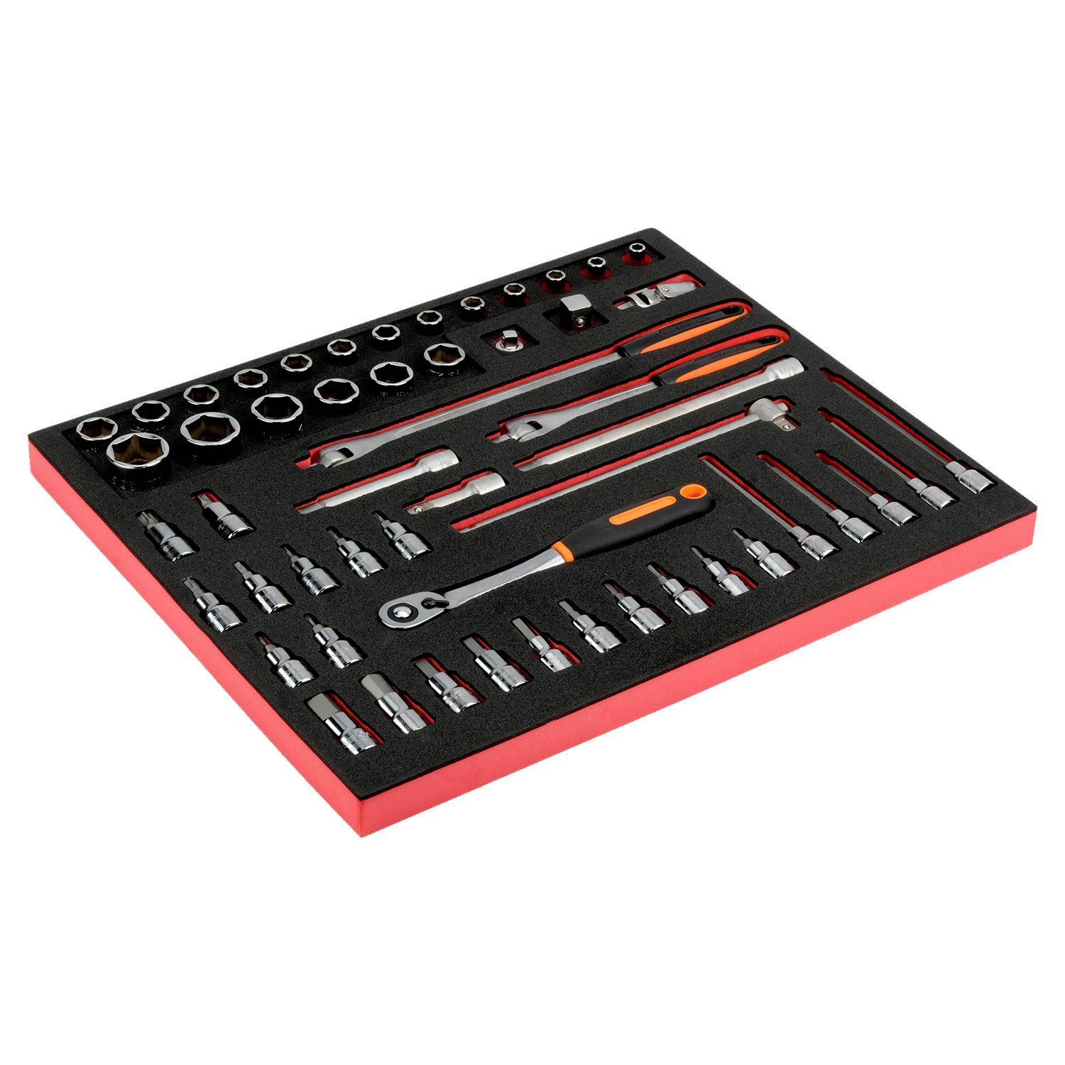 BAHCO FF1A130 Fit&Go 3/3 Foam Socket and Screwdriver Bit Set 53Pc - Premium Socket and Screwdriver Bit Set from BAHCO - Shop now at Yew Aik.