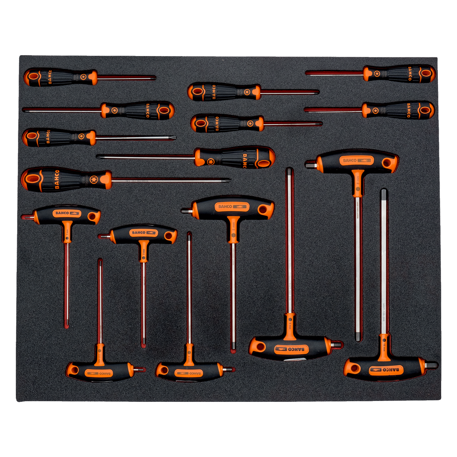 BAHCO FF1A133 Fit&Go 3/3 Foam Inlay Screwdriver Set - 17 Pcs - Premium Screwdriver Set from BAHCO - Shop now at Yew Aik.