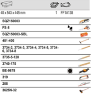 BAHCO FF1A138 Fit&Go 3/3Foam Inlay Striking and Cutting Tool set - Premium Striking and Cutting Tool Set from BAHCO - Shop now at Yew Aik.