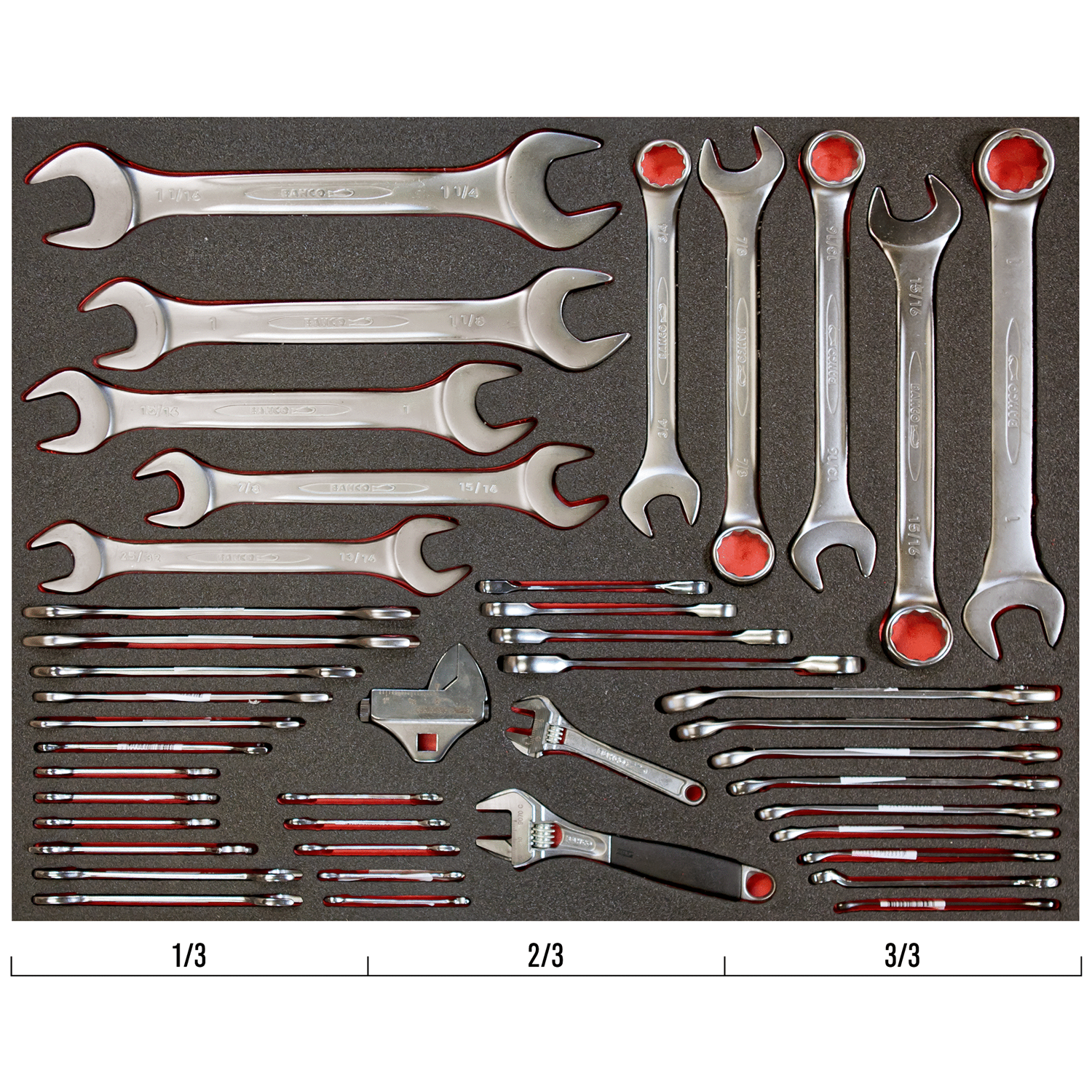 BAHCO FF1A14 Fit&Go 3/3 Foam Inlay Double Open Ended Wrench Set - Premium Double Open Ended Wrench Set from BAHCO - Shop now at Yew Aik.