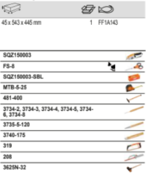 BAHCO FF1A143 Fit&Go 3/3Foam Inlay Striking and Cutting Tool set - Premium Striking and Cutting Tool Set from BAHCO - Shop now at Yew Aik.