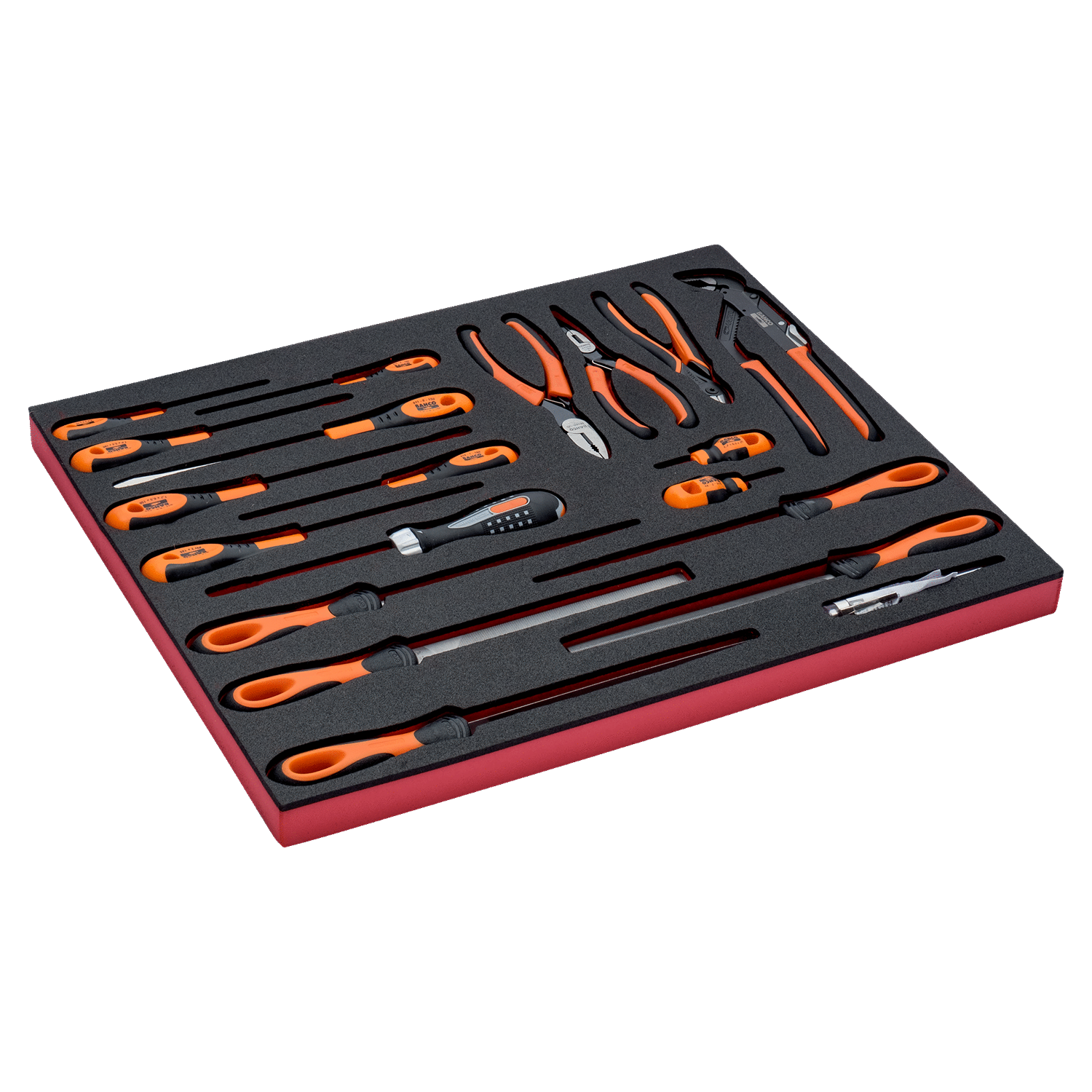 BAHCO FF1A145 Fit&Go 3/3 Foam Inlay Screwdriver Pliers Set 20 Pcs - Premium Pliers Set from BAHCO - Shop now at Yew Aik.