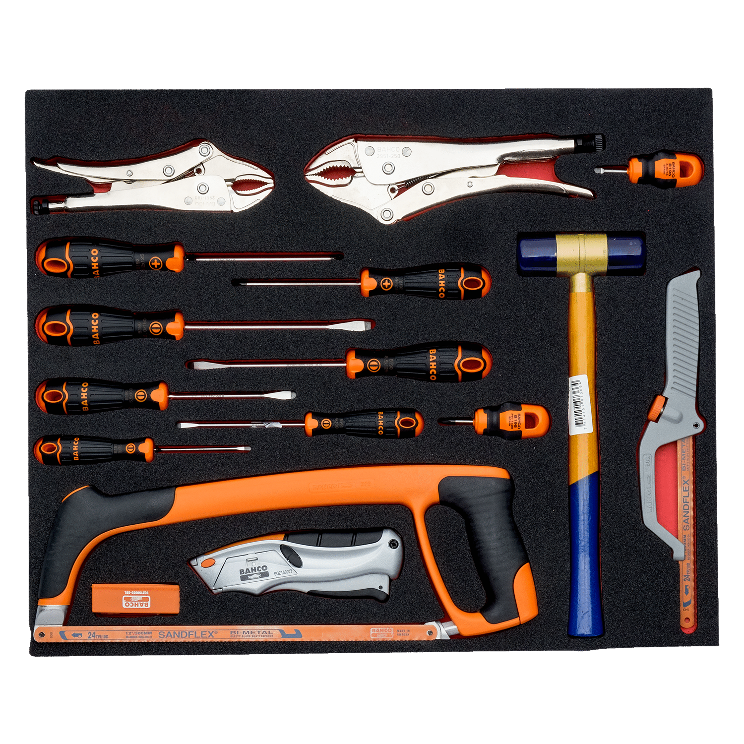 BAHCO FF1A147 Fit&Go 3/3 Foam Inlay Cutting/Screwdriver Set - Premium Screwdriver Set from BAHCO - Shop now at Yew Aik.