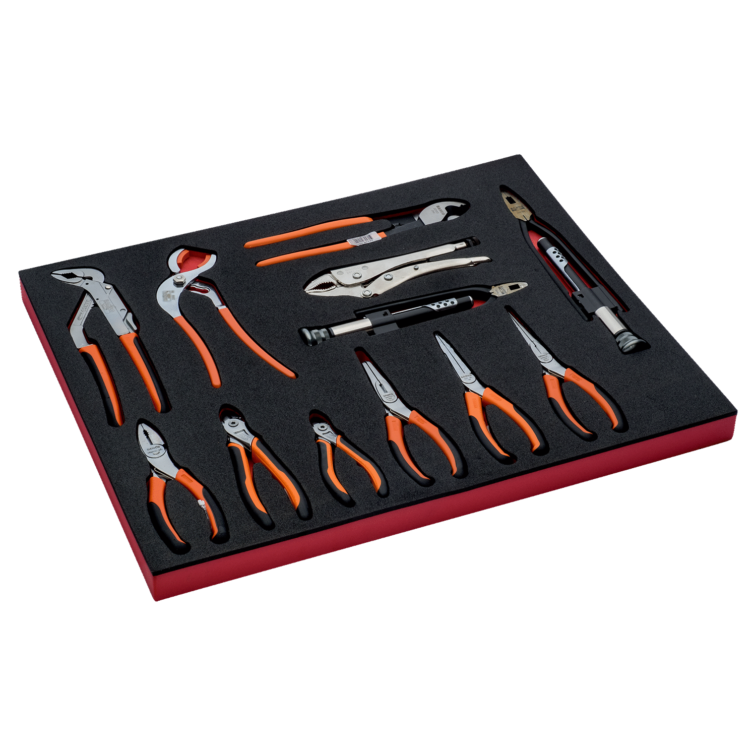 BAHCO FF1A15 Fit&Go 3/3 Foam Inlay Cutters and Pliers Set 12 Pcs - Premium Cutters and Pliers Set from BAHCO - Shop now at Yew Aik.