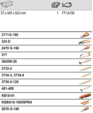 BAHCO FF1A154 Fit&Go 3/3 Foam Inlay Mixed Striking/ Pliers Set - Premium Pliers Set from BAHCO - Shop now at Yew Aik.