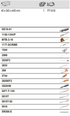 BAHCO FF1A16 Fit&Go 3/3 Foam Inlay Mixed Toolset - 18 Pcs - Premium Mixed Toolset from BAHCO - Shop now at Yew Aik.