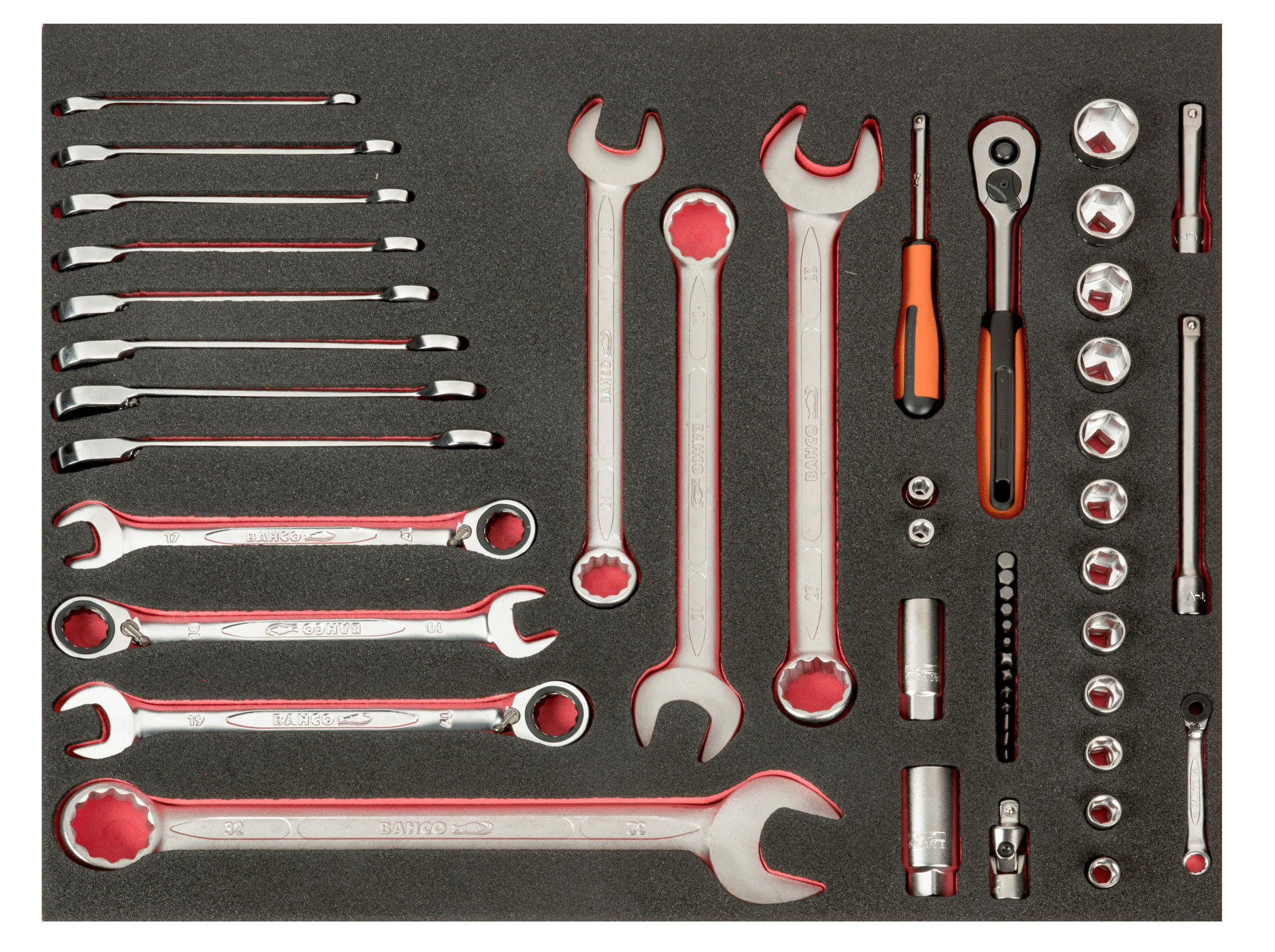 BAHCO FF1A164 Fit&Go 3/3 Foam Inlay 1/4” & 1/2” Socket Set - Premium Socket Set from BAHCO - Shop now at Yew Aik.