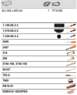 BAHCO FF1A168 Fit&Go 3/3 Foam Inlay Files & Impact Driver Set - Premium Impact Driver Set from BAHCO - Shop now at Yew Aik.