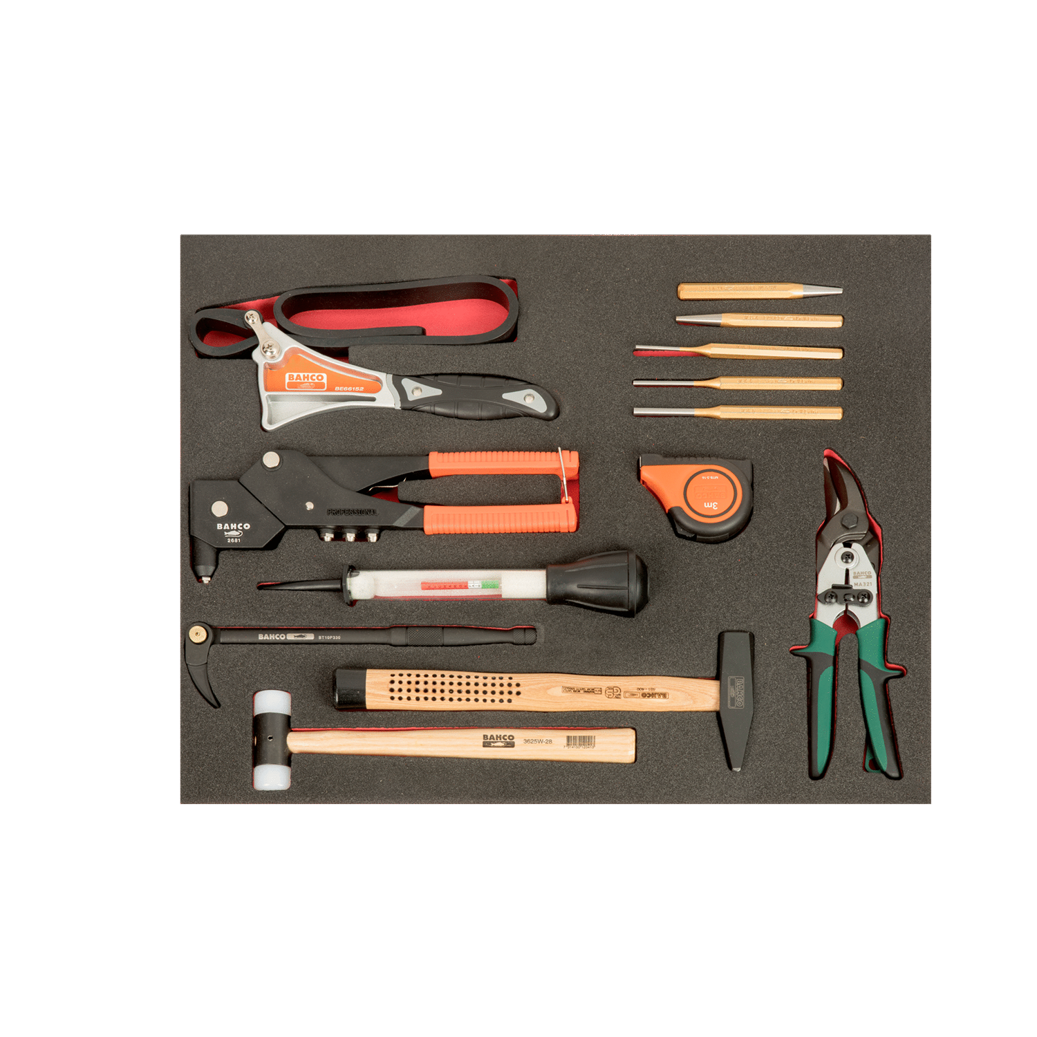 BAHCO FF1A169 Fit&Go 3/3 Foam Inlay Files & Impact Driver Set - Premium Impact Driver Set from BAHCO - Shop now at Yew Aik.