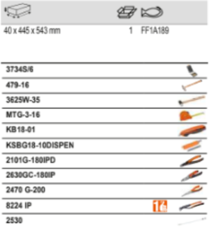 BAHCO FF1A189 Fit&Go 3/3Foam Inlay Pliers, Cutting & Pick-Up Tool - Premium Pick-Up Tool from BAHCO - Shop now at Yew Aik.