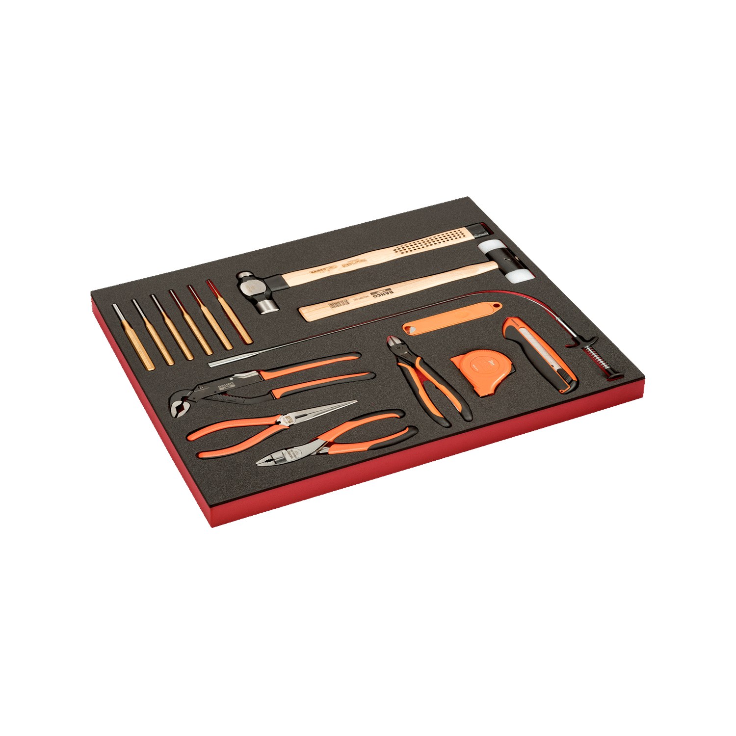 BAHCO FF1A189 Fit&Go 3/3Foam Inlay Pliers, Cutting & Pick-Up Tool - Premium Pick-Up Tool from BAHCO - Shop now at Yew Aik.