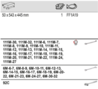 BAHCO FF1A19 Fit&Go 3/3 Foam Inlay Double Open Ended Wrench Set - Premium Double Open Ended Wrench Set from BAHCO - Shop now at Yew Aik.