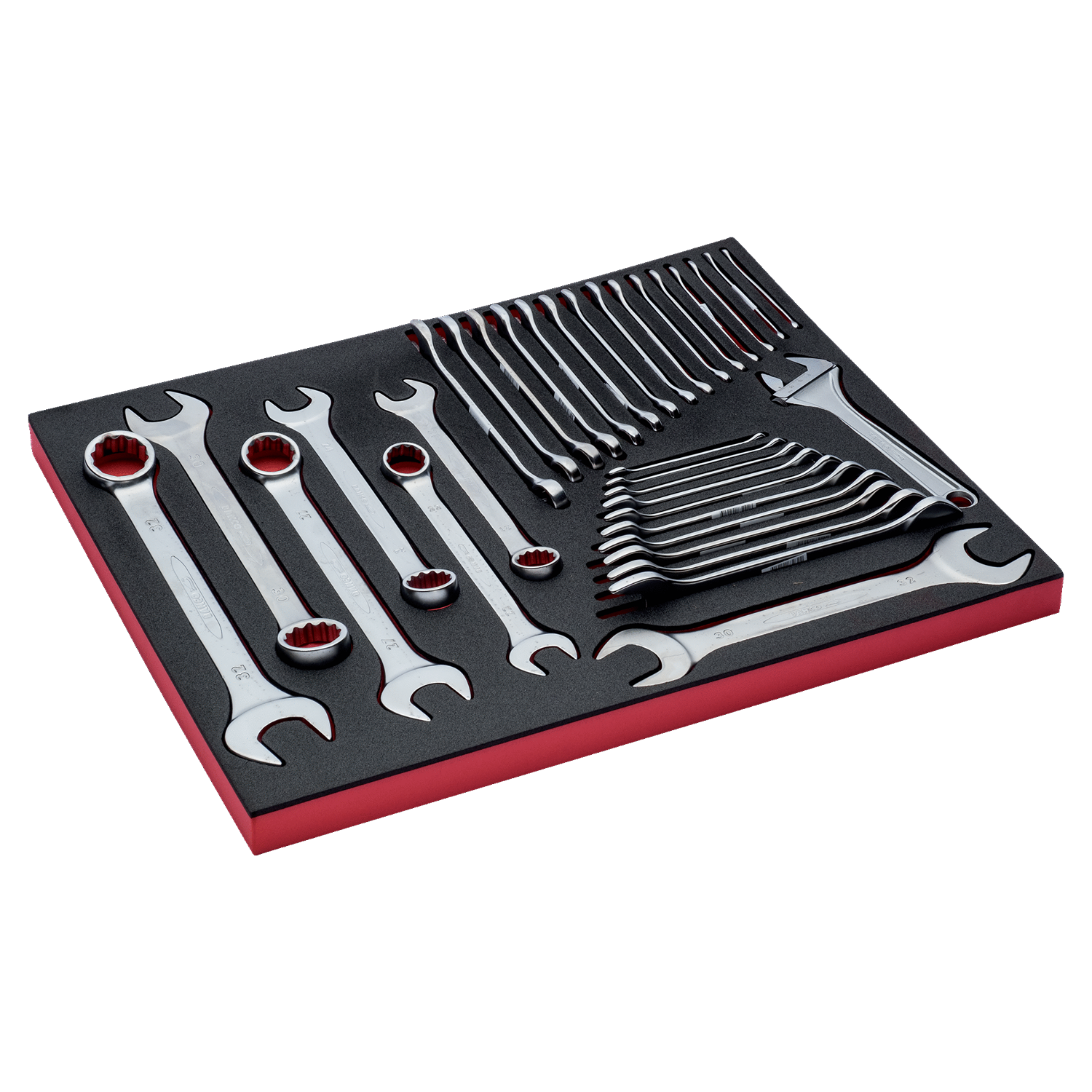 BAHCO FF1A19 Fit&Go 3/3 Foam Inlay Double Open Ended Wrench Set - Premium Double Open Ended Wrench Set from BAHCO - Shop now at Yew Aik.