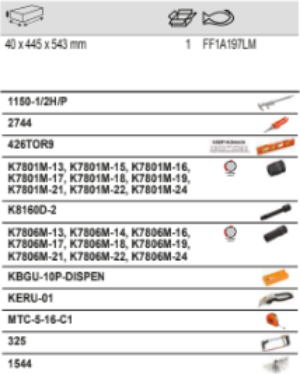 BAHCO FF1A197LM Fit&Go 3/3 Foam Laser 1/2” Impact Socket Set - Premium Impact Socket Set from BAHCO - Shop now at Yew Aik.