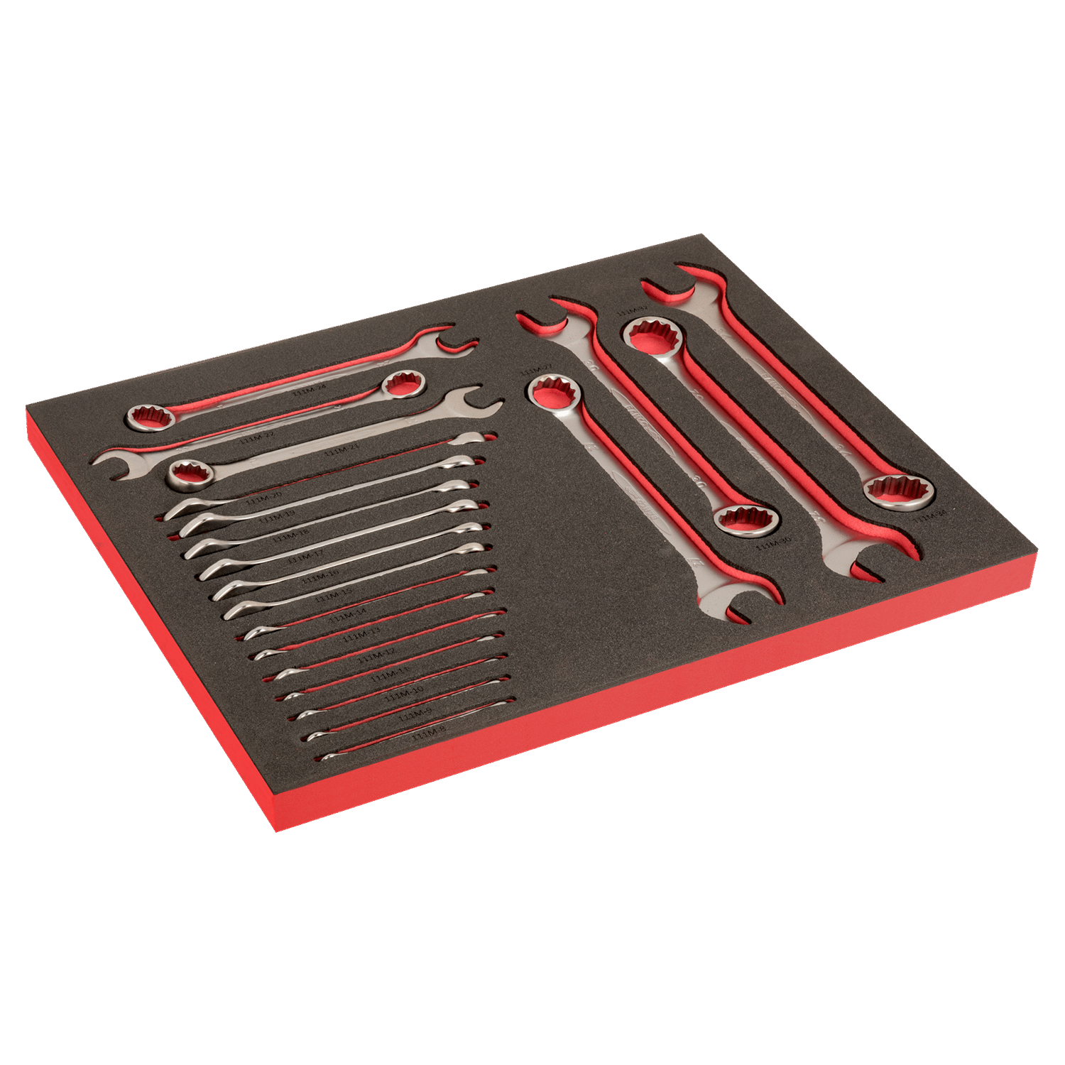 BAHCO FF1A198LM Fit&Go 3/3 Foam Laser Combination Spanners Set - Premium Spanners Set from BAHCO - Shop now at Yew Aik.