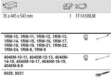 BAHCO FF1A199LM Fit&Go 3/3 Foam Laser Adjustable Spanners Set - Premium Spanners Set from BAHCO - Shop now at Yew Aik.