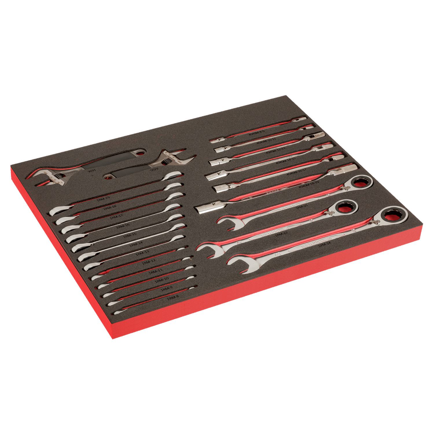 BAHCO FF1A199LM Fit&Go 3/3 Foam Laser Adjustable Spanners Set - Premium Spanners Set from BAHCO - Shop now at Yew Aik.